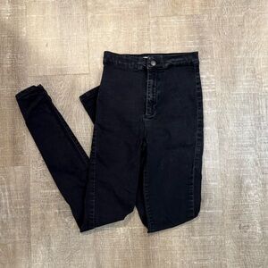 TopShop High-Waisted Black Joni Skinny Jeans